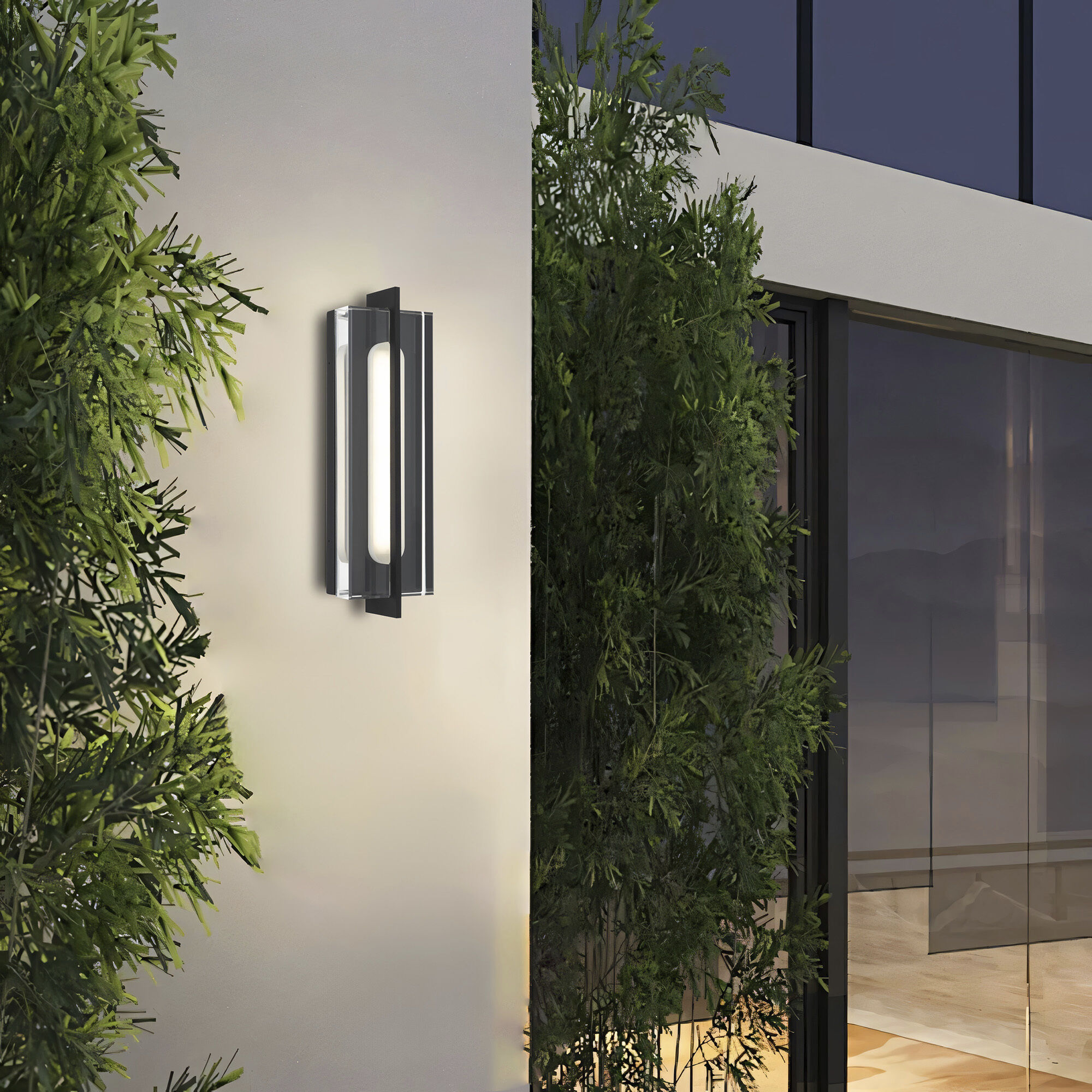 Avani LED 20 inch Sand Black Outdoor Wall Sconce